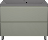 Style Line Тумба с кварцевой раковиной серый шелк Манхэттен 100 Plus эмаль олива матовая